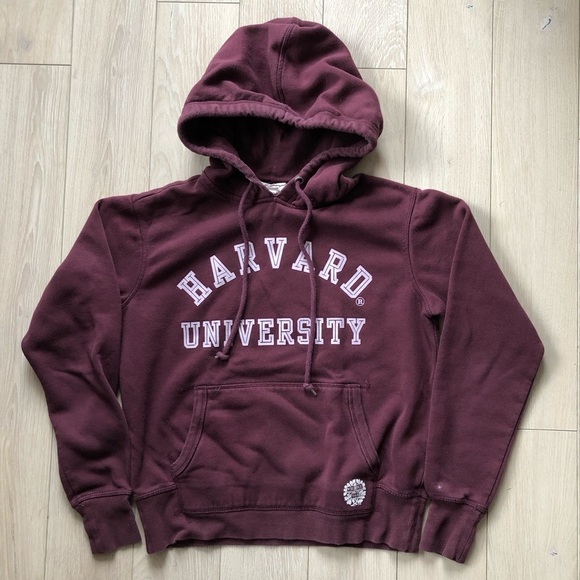 H&M Harvard University Maroon Hoodie Cotton Blend Size S - Picture 1 of 11